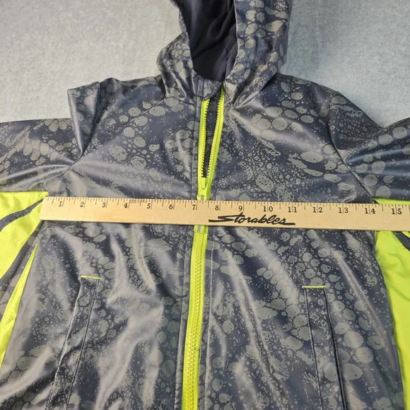 Cat & Jack Kids Hooded Dinosaur Rain Jacket with Neon Accents 5T - Picture 11 of 15